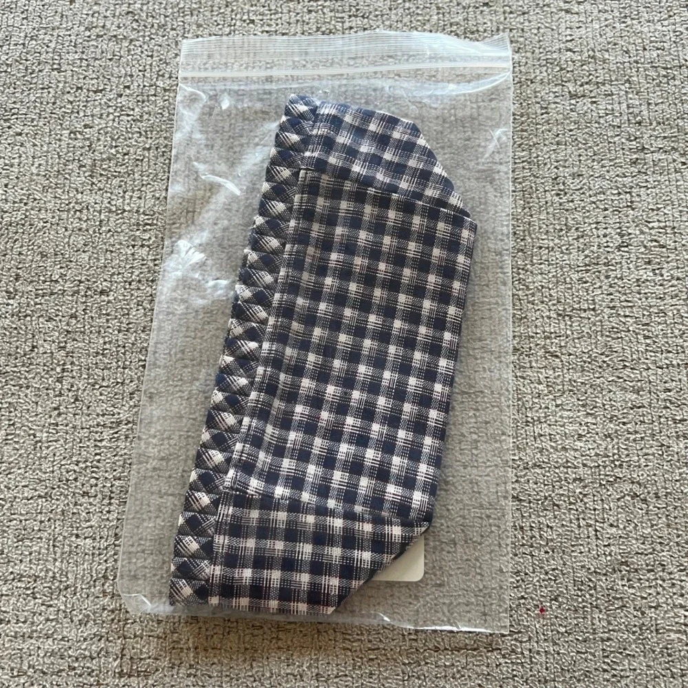 Longaberger 1996 Miniature J.W. Liner Navy Blue Gingham Check Fabric 25020